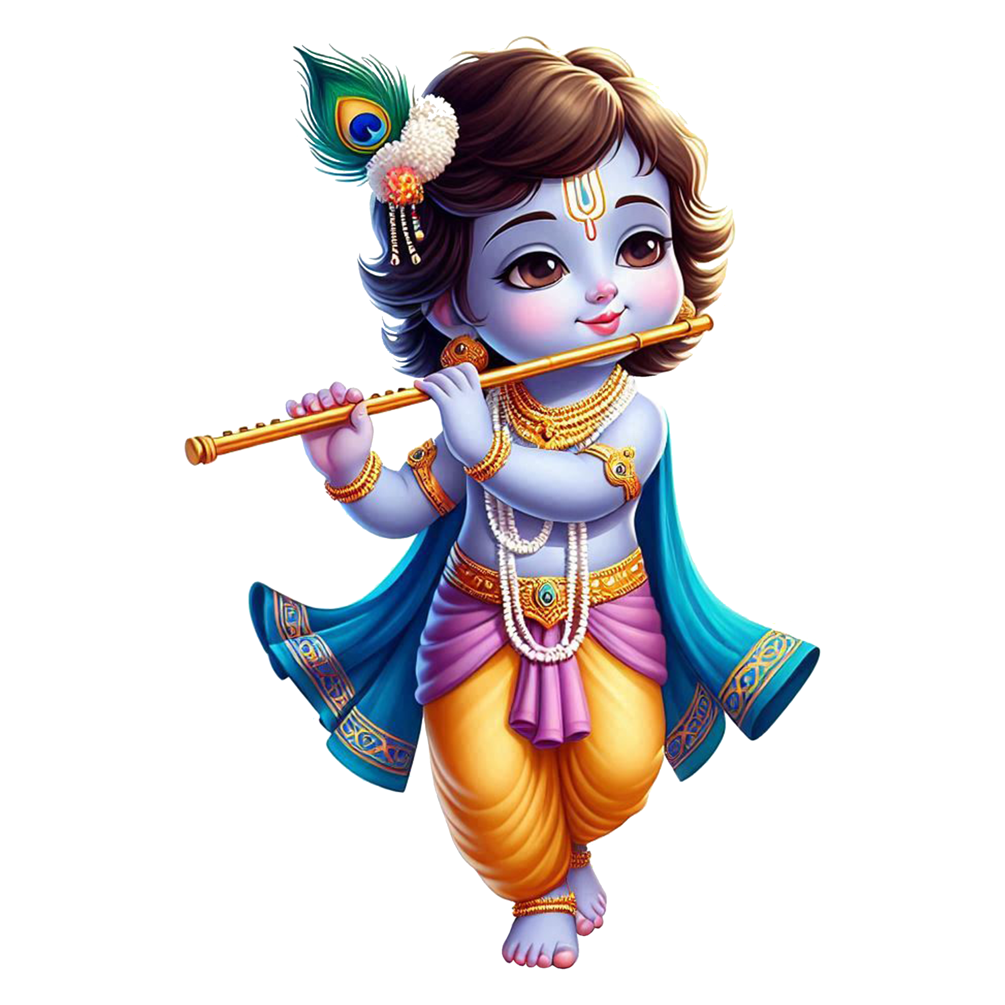 Brass Krishna Statue